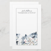 Überlagerte Gärten - Watercolor-Blumen Briefpapier (Vorne/Hinten)