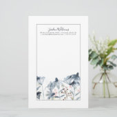 Überlagerte Gärten - Watercolor-Blumen Briefpapier (Stehend Vorderseite)