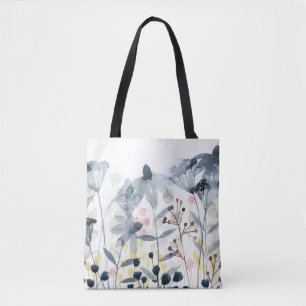 Überlagerte Gärten - Watercolor-Blumen Tasche