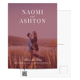 überlagerte Hochzeit speichern das Datum Postkarte