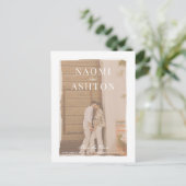 überlagerte Hochzeit speichern das Datum Postkarte (Stehend Vorderseite)