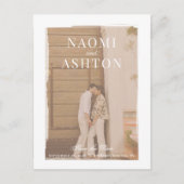 überlagerte Hochzeit speichern das Datum Postkarte (Vorderseite)