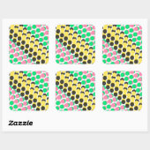 Überlagerte Punkte Quadratischer Aufkleber (Blatt)