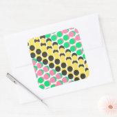 Überlagerte Punkte Quadratischer Aufkleber (Umschlag)