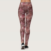 Überlagerte rosa gemusterte Leggings Browns (Rückseite)