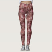 Überlagerte rosa gemusterte Leggings Browns (Vorderseite)