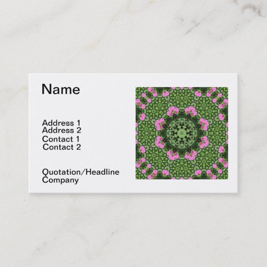 Überlagerte rosa Lotus-Mandala Visitenkarte (Vorderseite)