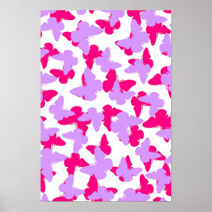 Überlagerte Schmetterlinge Poster