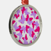 Überlagerte Schmetterlinge Silbernes Ornament (Rechts)
