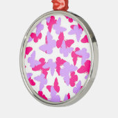 Überlagerte Schmetterlinge Silbernes Ornament (Links)