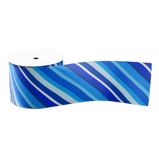 Überlagerte Süßigkeitsstreifen - Kobalt und Ripsband (Spule)
