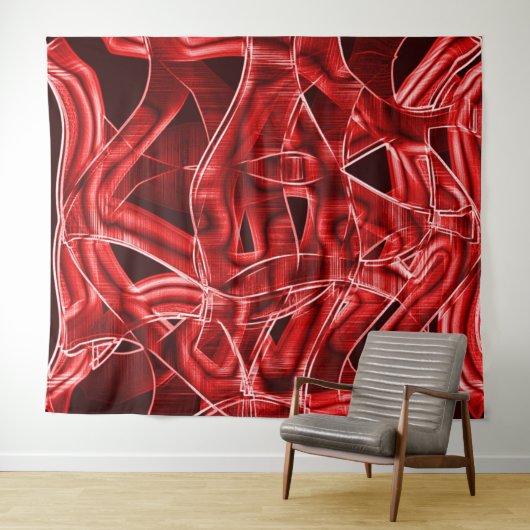 Überlagerte und sich überlappende Papierstreifen a Wandteppich (Beispiel (Horizontal))