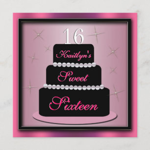 Überlagerter Kuchen-Geburtstags-Party laden ein Einladung