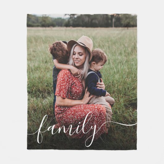 Überlagerung für das Foto von White Script Fleecedecke (Vorderseite)