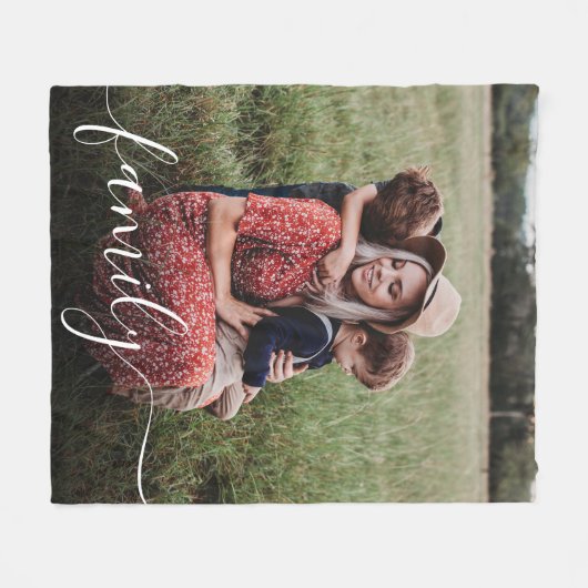 Überlagerung für das Foto von White Script Fleecedecke (Vorderseite (Horizontal))