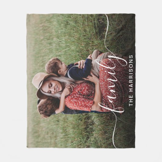 Überlagerung für das Foto von White Script Fleecedecke (Vorderseite)