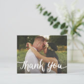 Überlagerung | Hochzeit Danke, Postcard Postkarte (Stehend Vorderseite)