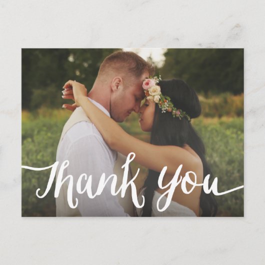 Überlagerung | Hochzeit Danke, Postcard Postkarte (Vorderseite)