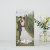 Überlagerung | Hochzeitsdanken - Fotokarte Dankeskarte (Stehend Vorderseite)
