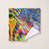 Überlagerung von klaren, lebhaften Farben auf raue Badhandtuch Set (Waschlappen)