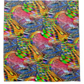 Überlagerung von klaren, lebhaften Farben auf raue Duschvorhang (Vorderseite)