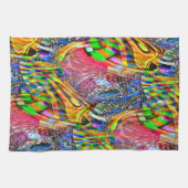 Überlagerung von klaren, lebhaften Farben auf raue Geschirrtuch (Horizontal)