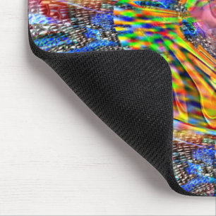Überlagerung von klaren, lebhaften Farben auf raue Mousepad