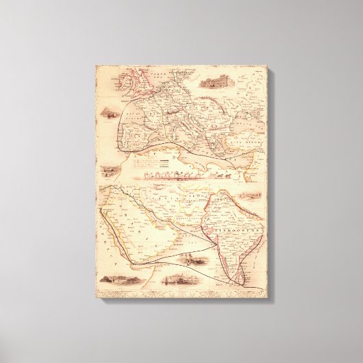 Überlandroute nach Indien Leinwanddruck (Vorderseite)