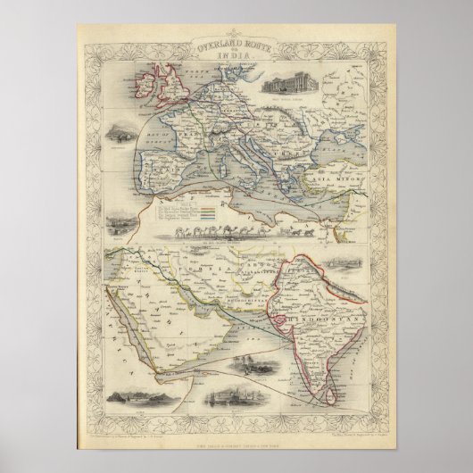 Überlandroute nach Indien Poster (Vorne)