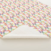 Überlappen Abstrakter Herzmuster Sherpadecke (3/4)