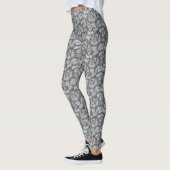 Überlappen Abstrakter Spiralmuster Leggings (Links)