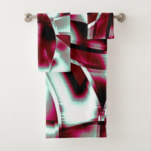 Überlappen des gebogenen Band im Wein zu verchromt Badhandtuch Set (Insitu)