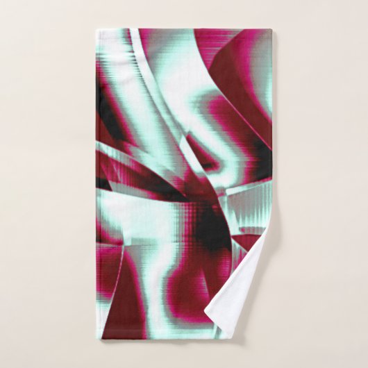 Überlappen des gebogenen Band im Wein zu verchromt Badhandtuch Set (Handtuch)