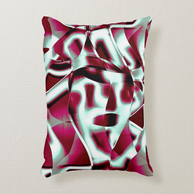 Überlappen des gebogenen Band im Wein zu verchromt Dekokissen (Vorderseite(Vertikal))