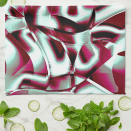 Überlappen des gebogenen Band im Wein zu verchromt Geschirrtuch