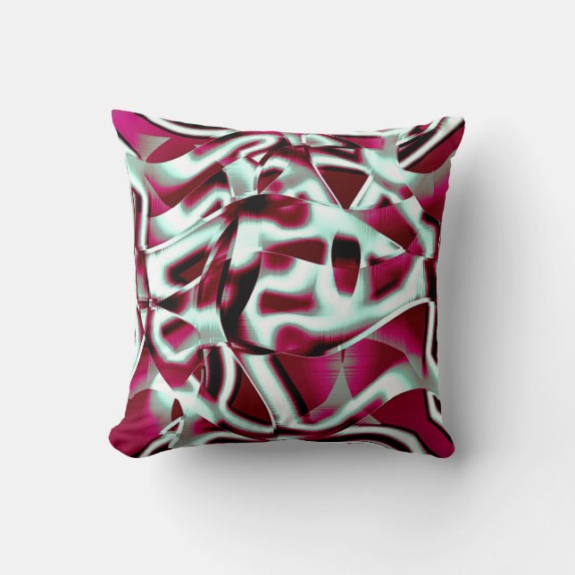 Überlappen des gebogenen Band im Wein zu verchromt Kissen (Vorderseite)