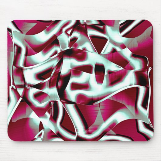 Überlappen des gebogenen Band im Wein zu verchromt Mousepad (Vorne)