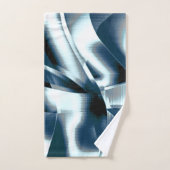 Überlappen gekrümmter Bänder, verchromte Töne auf Badhandtuch Set (Handtuch)