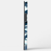 Überlappen gekrümmter Bänder, verchromte Töne auf  Case-Mate iPhone Hülle (Rückseite / Rechts)