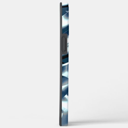 Überlappen gekrümmter Bänder, verchromte Töne auf Case-Mate iPhone Hülle (Rückseite / Rechts)