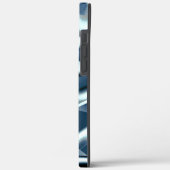 Überlappen gekrümmter Bänder, verchromte Töne auf  Case-Mate iPhone Hülle (Rückseite / Links)