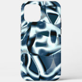 Überlappen gekrümmter Bänder, verchromte Töne auf Case-Mate iPhone Hülle (Rückseite)