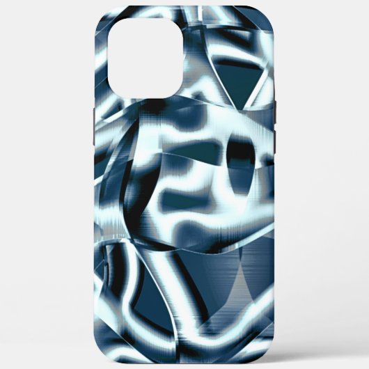 Überlappen gekrümmter Bänder, verchromte Töne auf  Case-Mate iPhone Hülle (Rückseite)