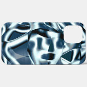 Überlappen gekrümmter Bänder, verchromte Töne auf  Case-Mate iPhone Hülle (Rückseite (Horizontal))