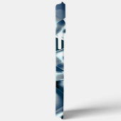 Überlappen gekrümmter Bänder, verchromte Töne auf Case-Mate iPhone Hülle (Rückseite / Rechts)