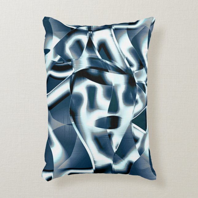 Überlappen gekrümmter Bänder, verchromte Töne auf  Dekokissen (Vorderseite(Vertikal))