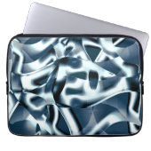 Überlappen gekrümmter Bänder, verchromte Töne auf Laptopschutzhülle (Vorderseite)