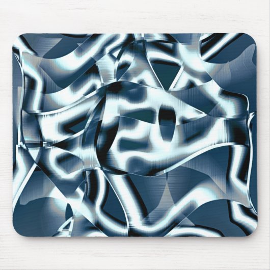 Überlappen gekrümmter Bänder, verchromte Töne auf Mousepad (Vorne)