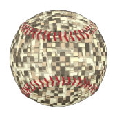 Überlappen kleiner Quadrate in Braunbeige Baseball (Rückseite)