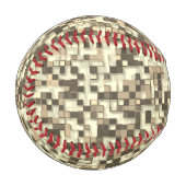 Überlappen kleiner Quadrate in Braunbeige Baseball (Vorderseite Links)